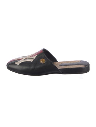 Gucci Web Accent Leather Mules