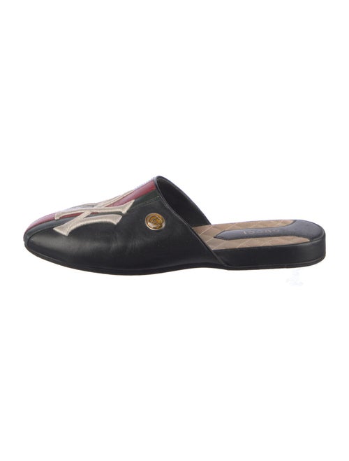 Gucci Web Accent Leather Mules