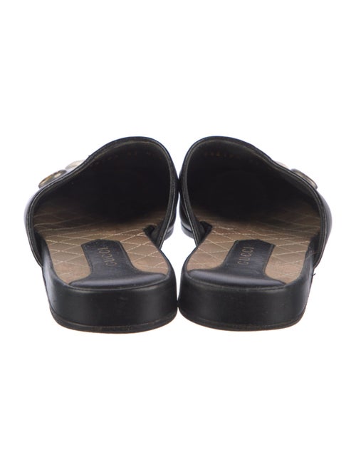 Gucci Web Accent Leather Mules