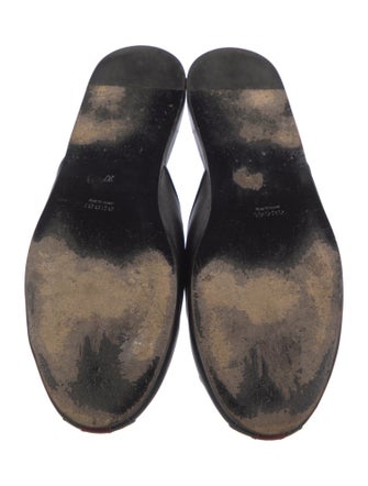 Gucci Web Accent Leather Mules