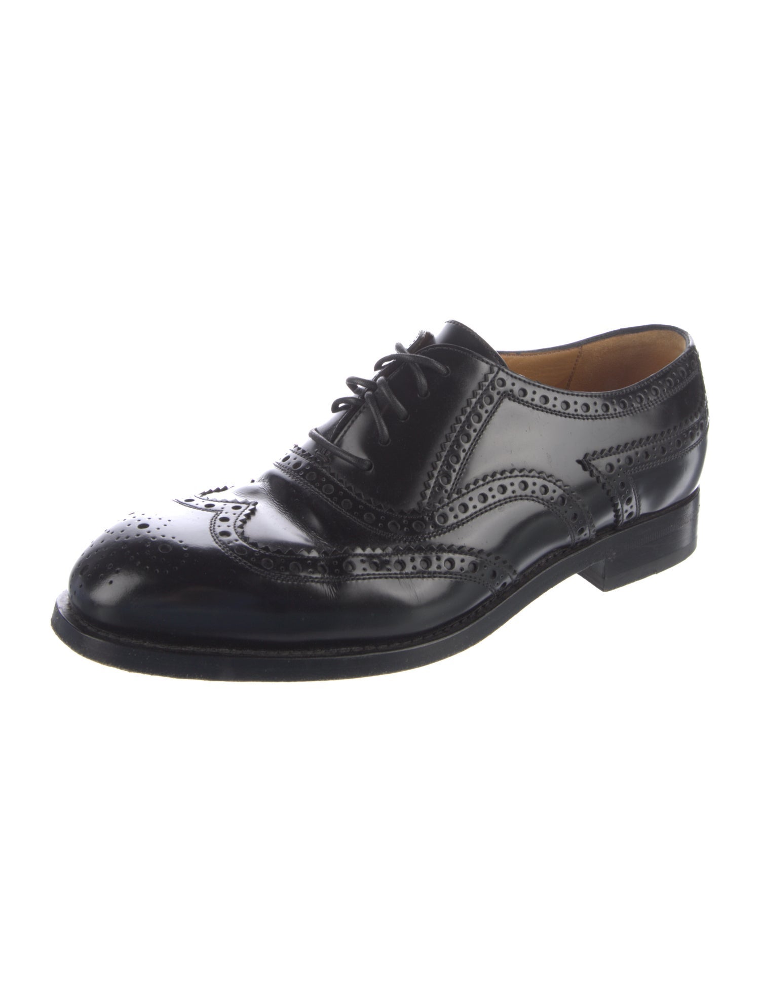 Gucci Feline Head Accent Leather Brogues