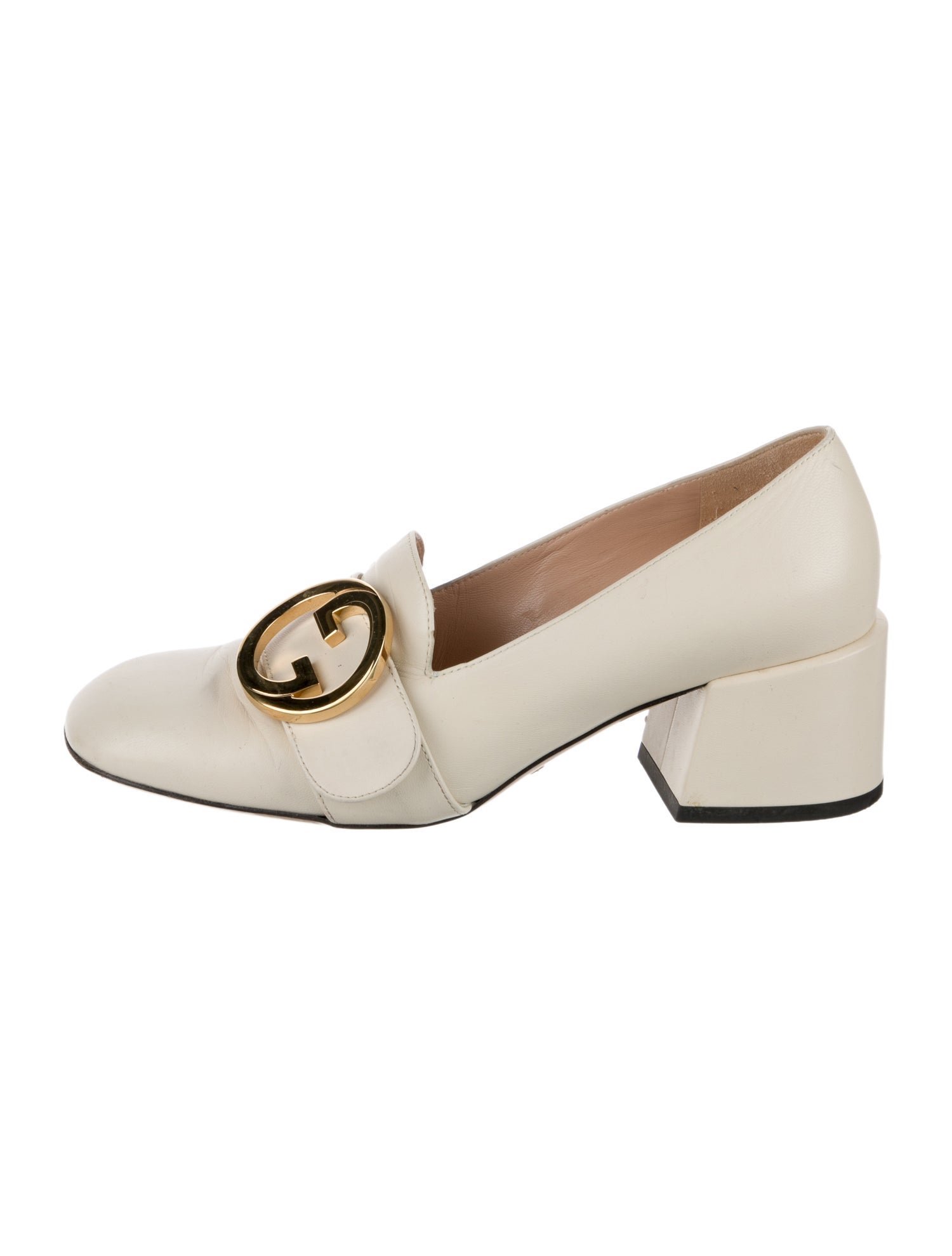 Gucci Interlocking G Logo Leather Pumps