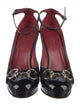 Gucci Horsebit Accent Patent Leather Pumps