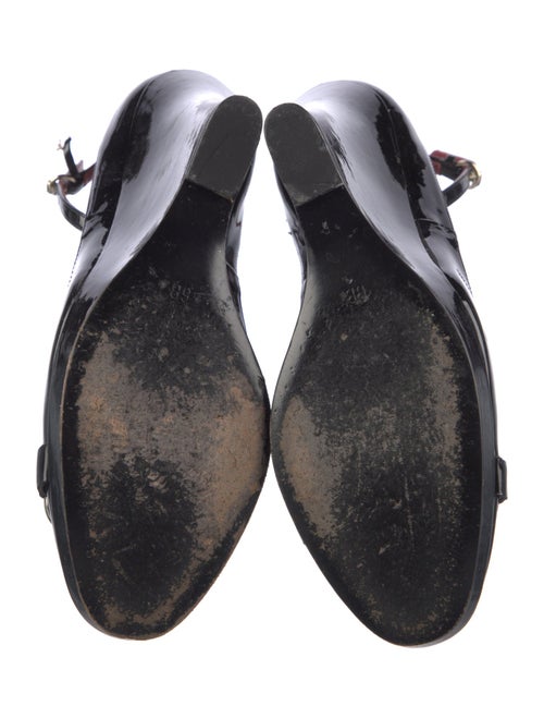 Gucci Horsebit Accent Patent Leather Pumps