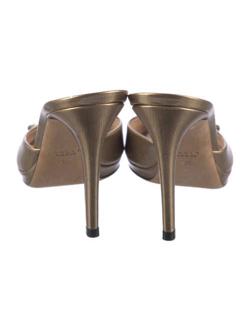 Gucci Horsebit Accent Leather Slides