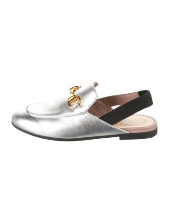Gucci Kids Metallic Loafer Mules