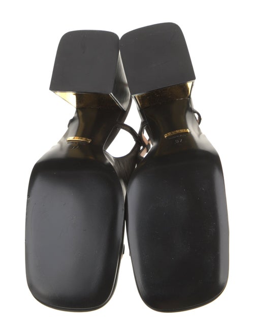 Gucci Horsebit Accent Leather Slingback Pumps