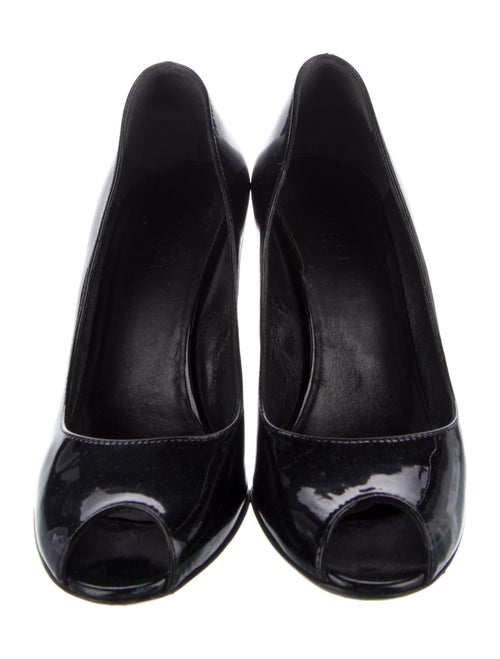 Gucci Interlocking G Logo Patent Leather Pumps