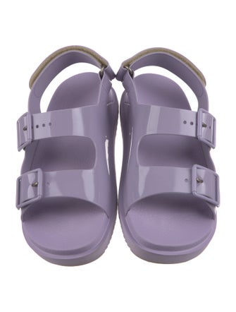 Gucci Double G Logo Rubber Slingback Sandals