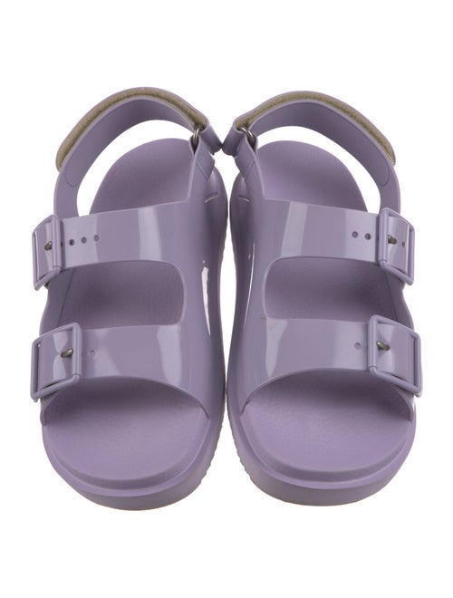 Gucci Double G Logo Rubber Slingback Sandals