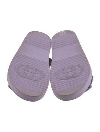 Gucci Double G Logo Rubber Slingback Sandals