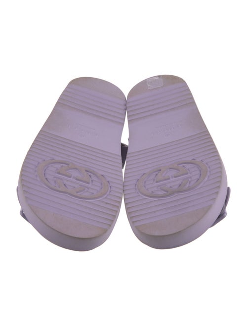 Gucci Double G Logo Rubber Slingback Sandals