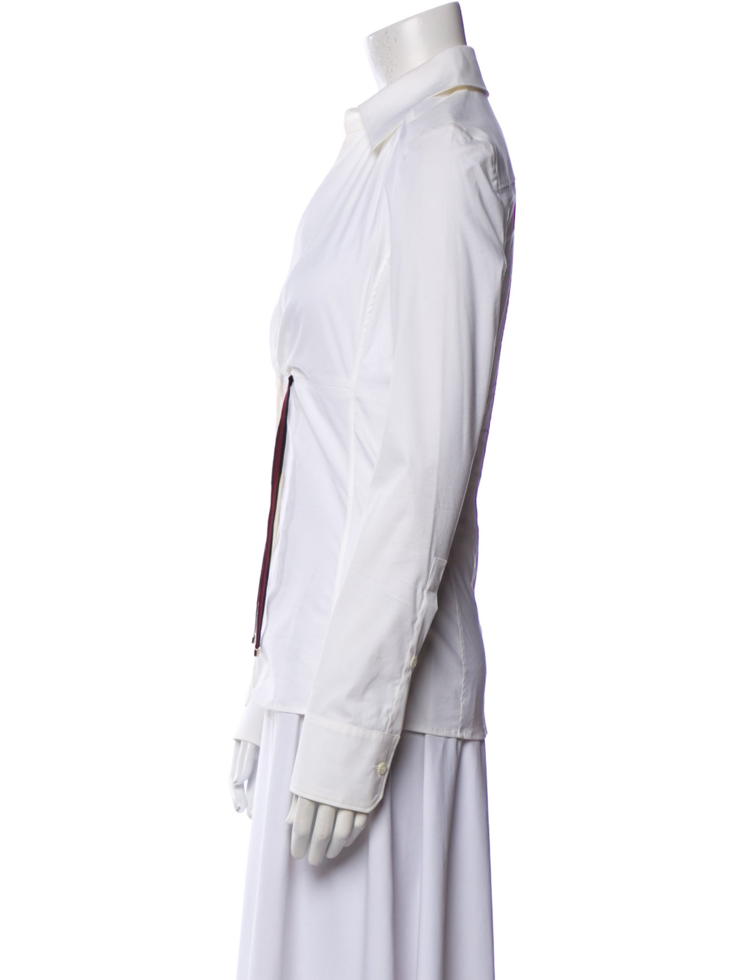 Gucci Vintage V-Neck Button-Up Top