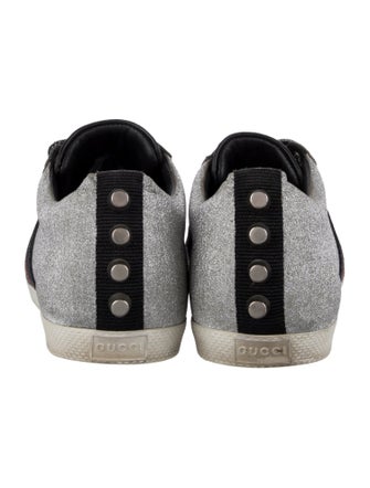 Gucci Sylvie Web Accent Glitter Sneakers