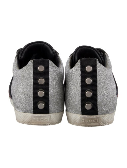 Gucci Sylvie Web Accent Glitter Sneakers
