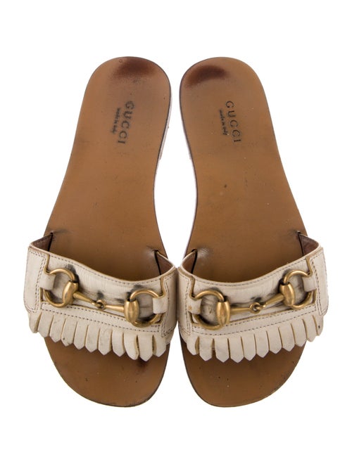 Gucci Horsebit Accent Leather Slides