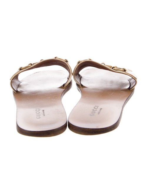 Gucci Horsebit Accent Leather Slides