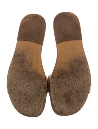 Gucci Horsebit Accent Leather Slides