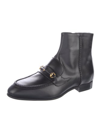 Gucci Horsebit Accent Leather Boots