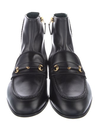 Gucci Horsebit Accent Leather Boots