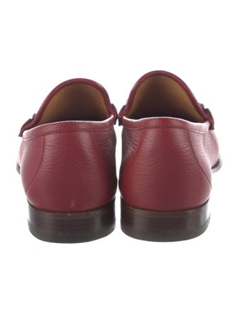 Gucci Web Accent Leather Dress Loafers