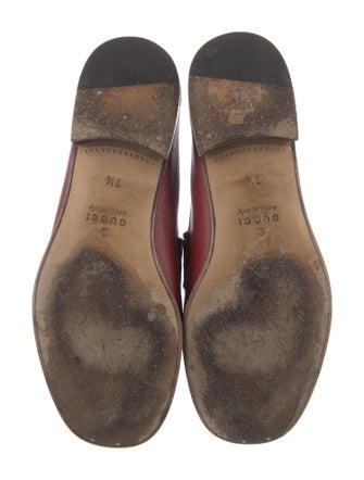 Gucci Web Accent Leather Dress Loafers