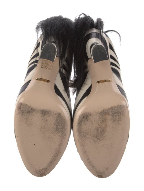 Gucci Leather Animal Print D'Orsay Pumps