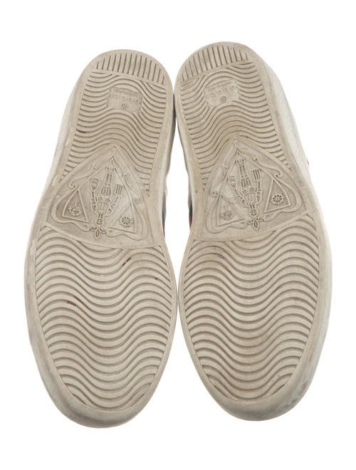 Gucci Web Accent Leather Sneakers