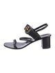 Gucci Bamboo Accent Leather Slingback Sandals