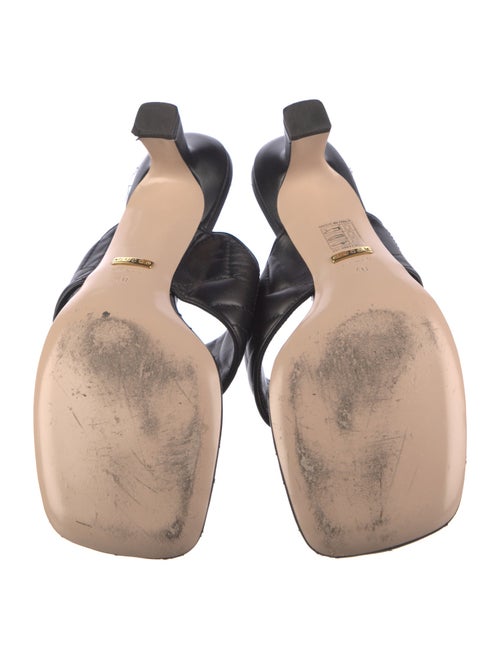 Gucci Double G Logo Leather Slides