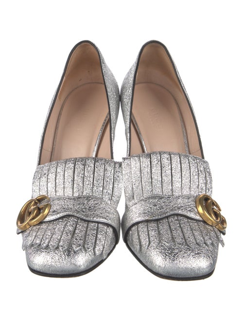 Gucci Double G Logo Leather Pumps