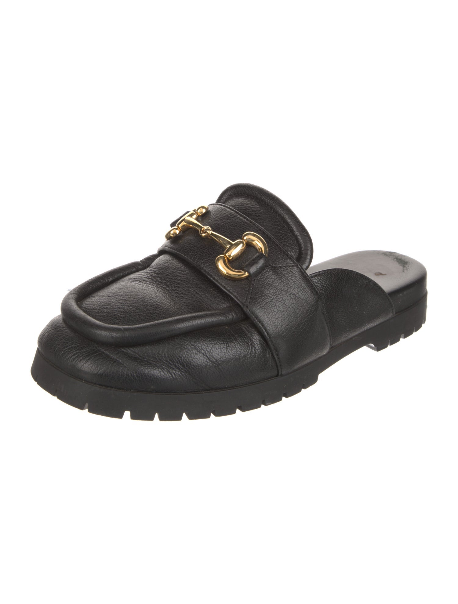 Gucci Horsebit Accent Leather Mules