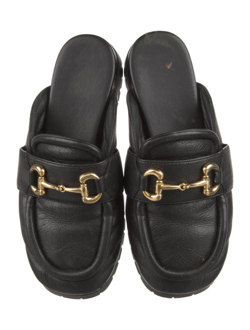 Gucci Horsebit Accent Leather Mules