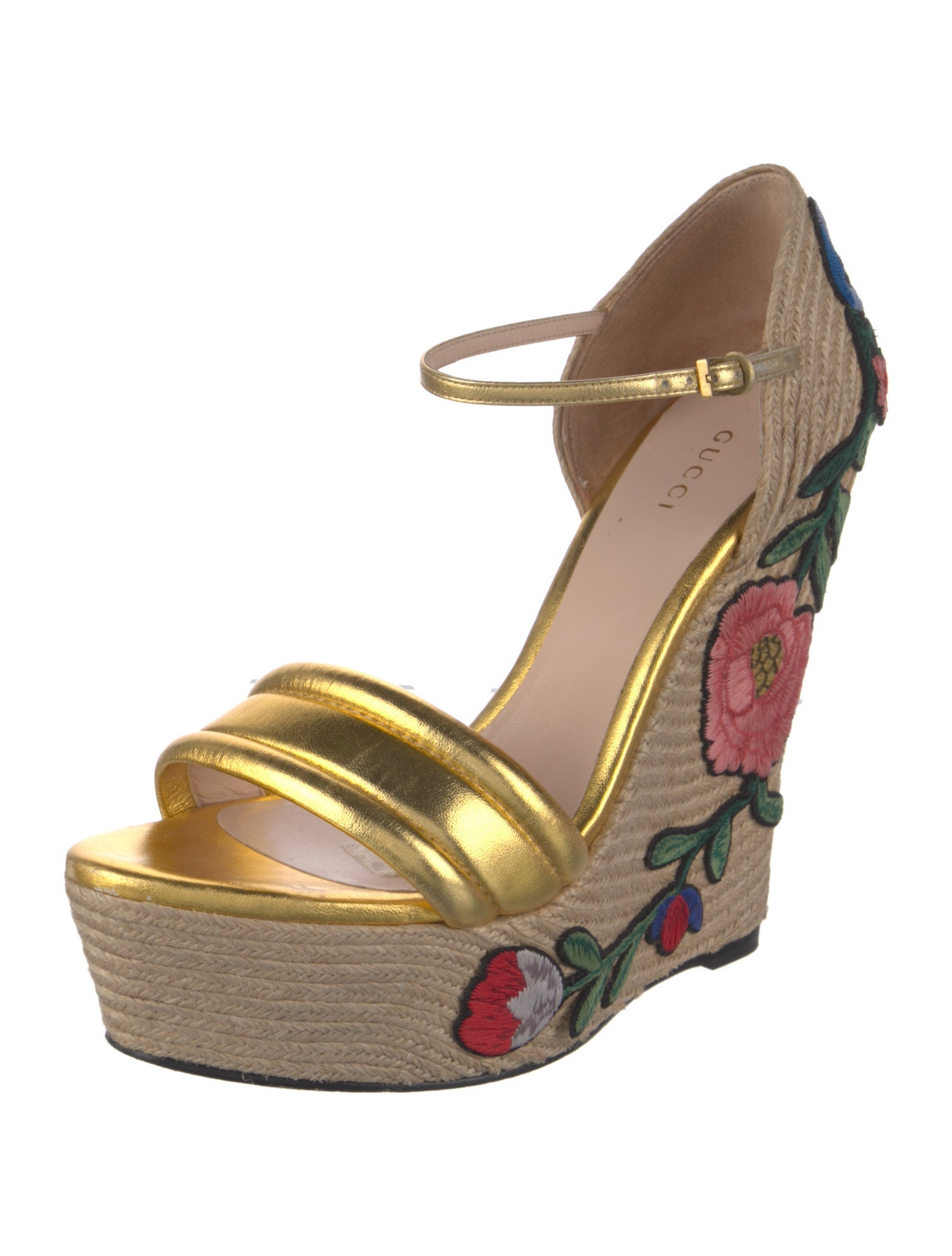 Gucci Leather Printed Espadrilles