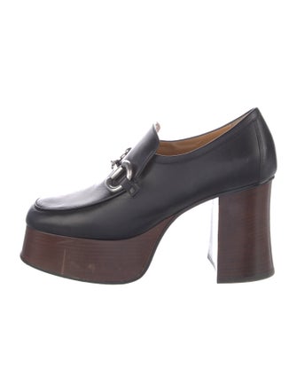 Gucci Horsebit Accent Leather Pumps