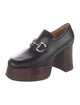 Gucci Horsebit Accent Leather Pumps
