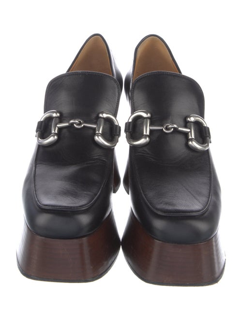 Gucci Horsebit Accent Leather Pumps