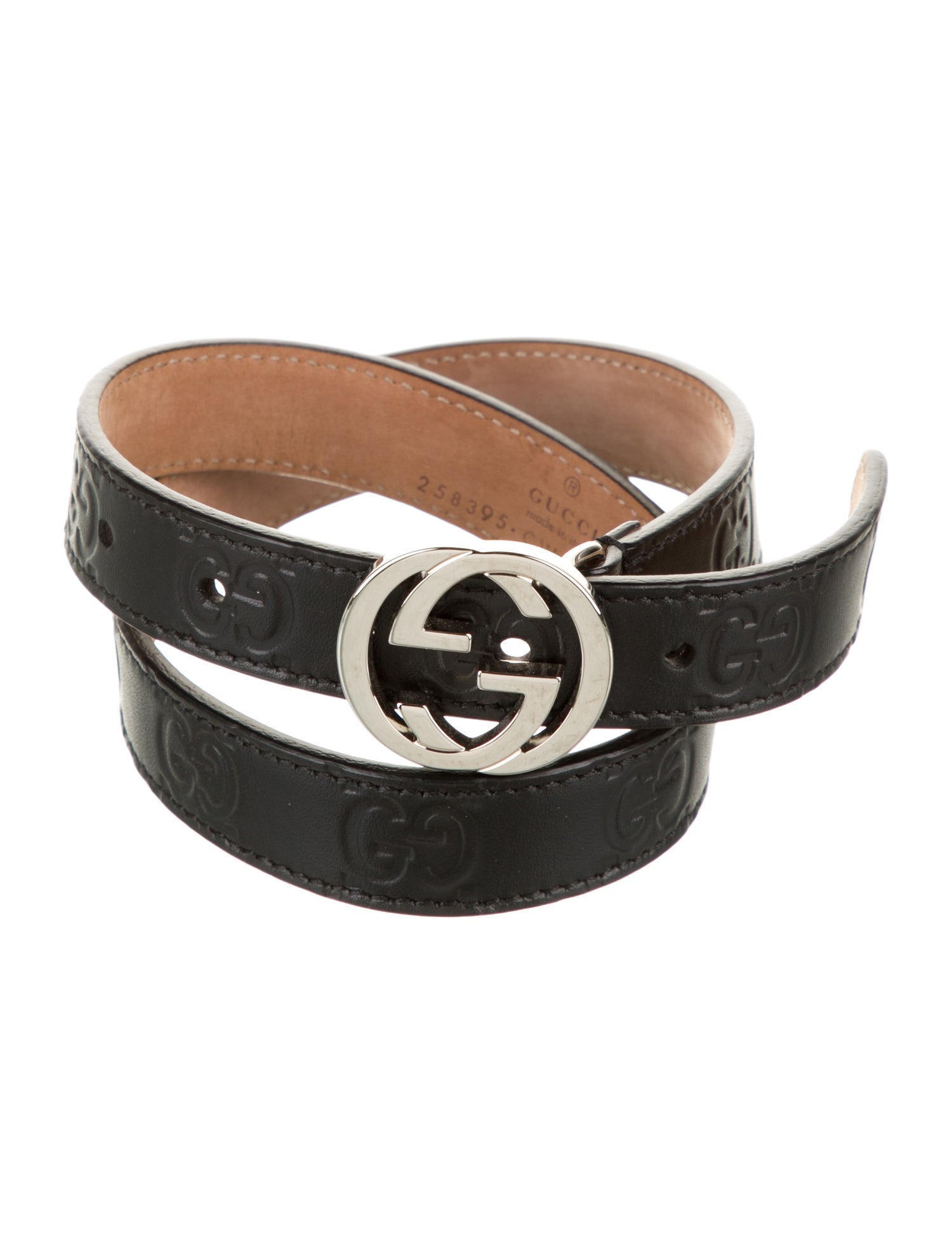 Gucci Toddler Boys' Embossed Leather Belt