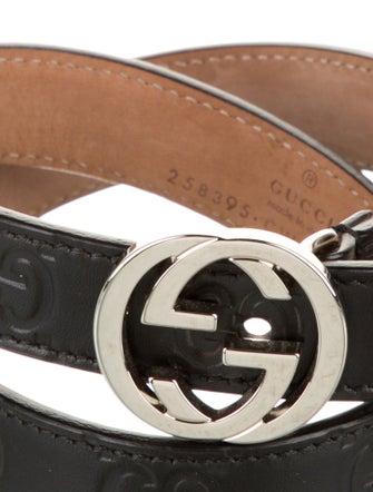 Gucci Toddler Boys' Embossed Leather Belt