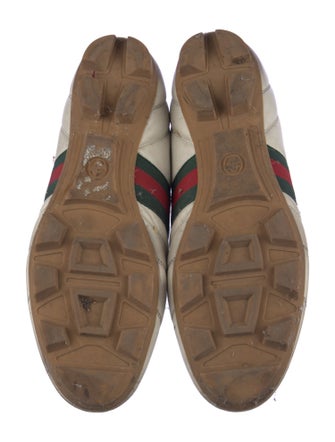 Gucci Web Accent Leather Sneakers