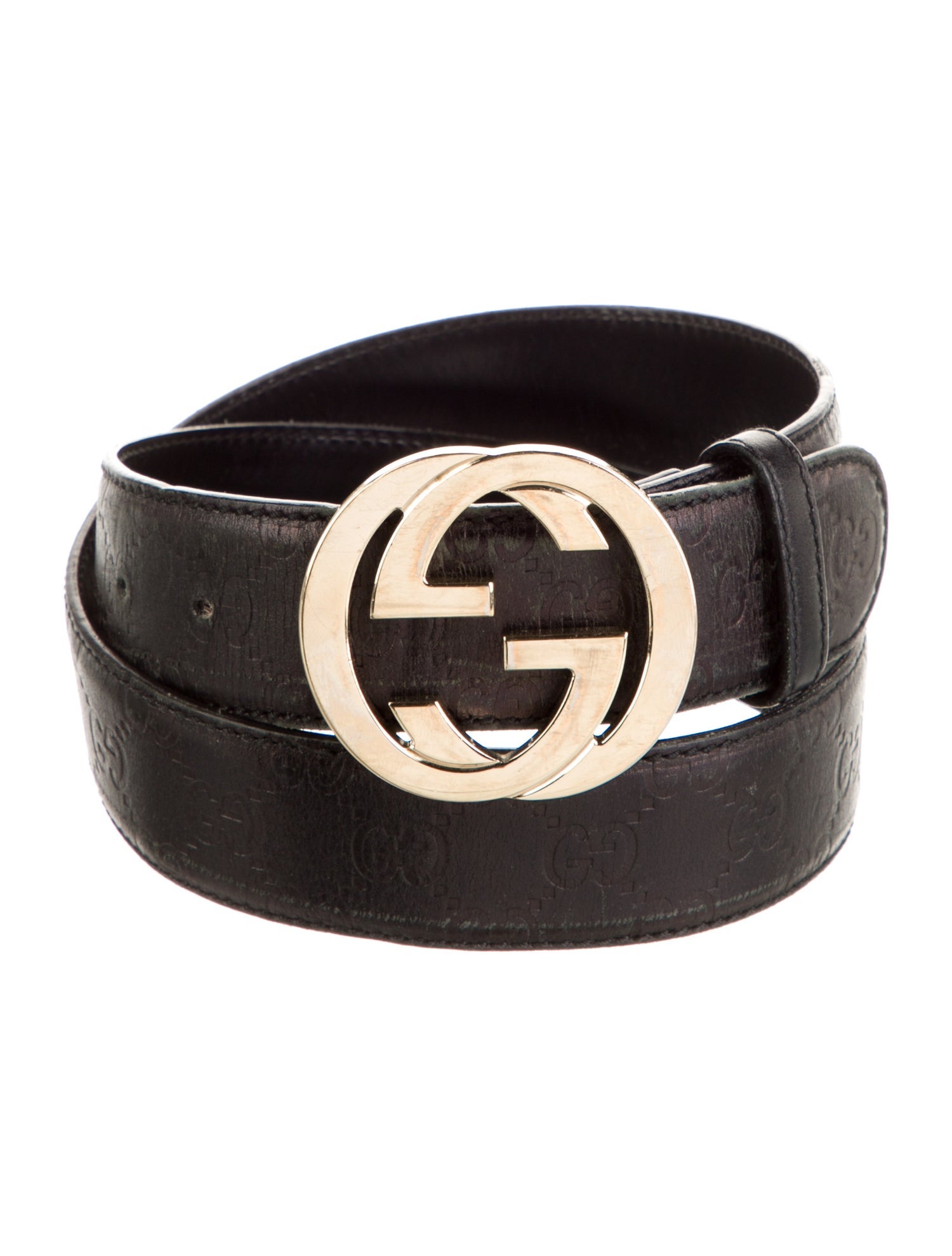 Gucci Interlocking G Logo Leather Belt