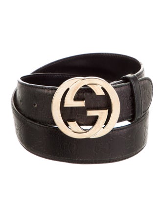 Gucci Interlocking G Logo Leather Belt