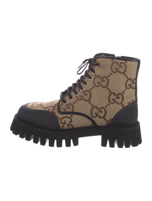 Gucci GG Canvas Canvas Lace-Up Boots