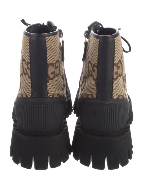 Gucci GG Canvas Canvas Lace-Up Boots