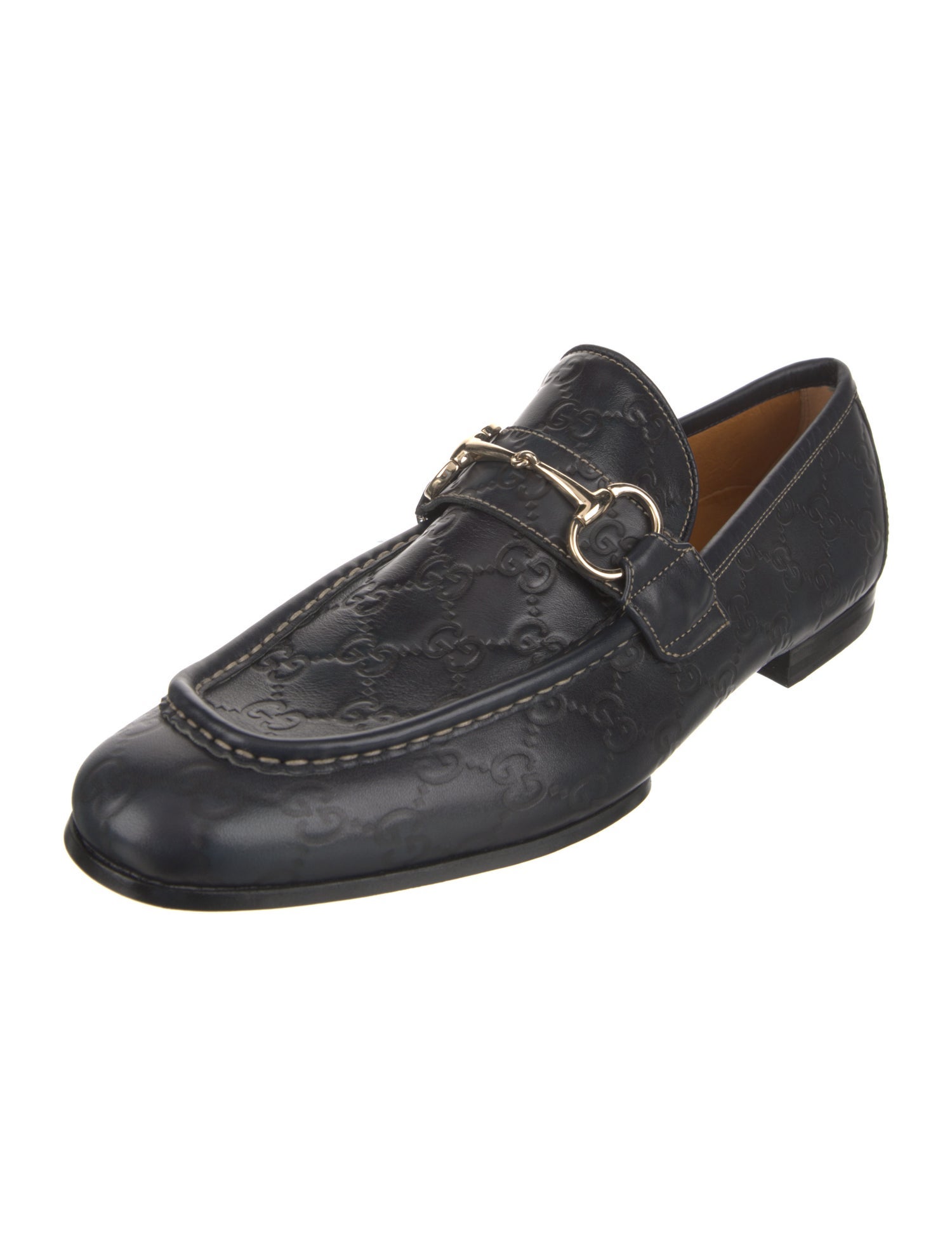 Gucci Horsebit Accent Leather Dress Loafers