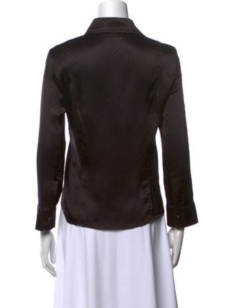 Gucci Silk Long Sleeve Button-Up Top