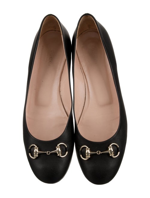 Gucci Horsebit Accent Leather Ballet Flats
