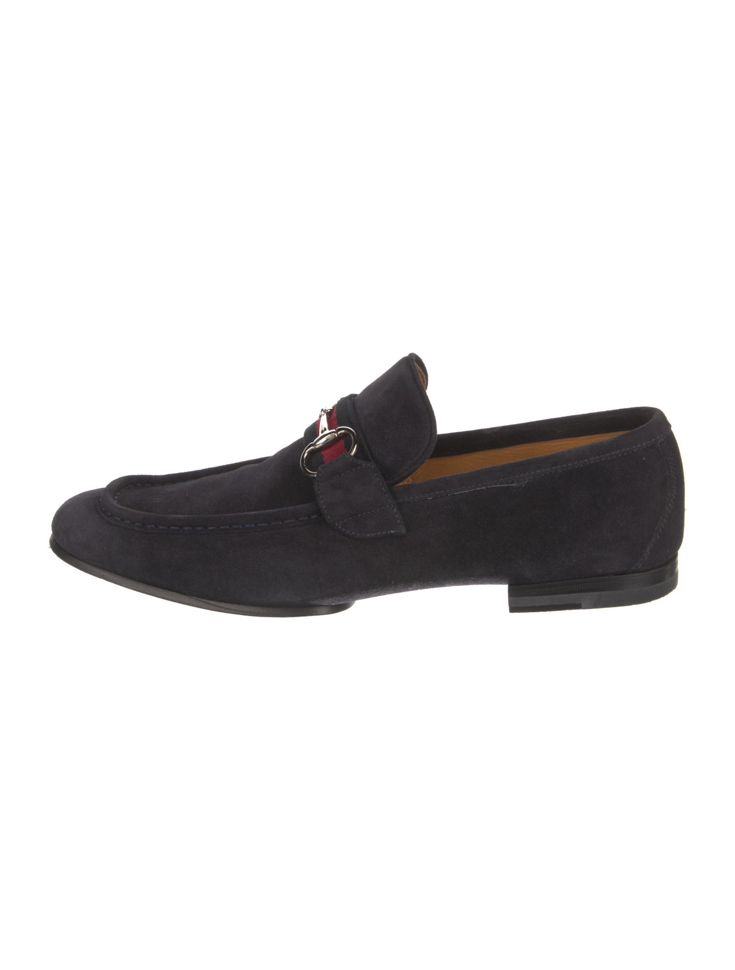 Gucci Horsebit Accent Suede Dress Loafers