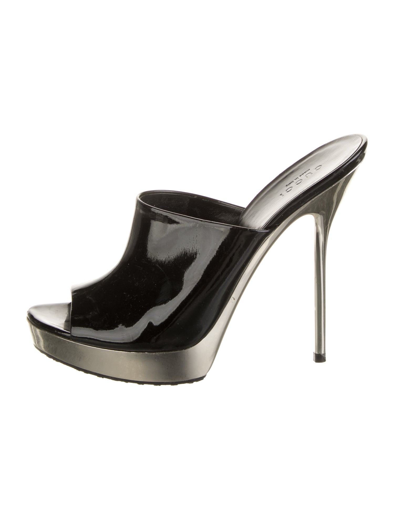 Gucci Patent Leather Mules
