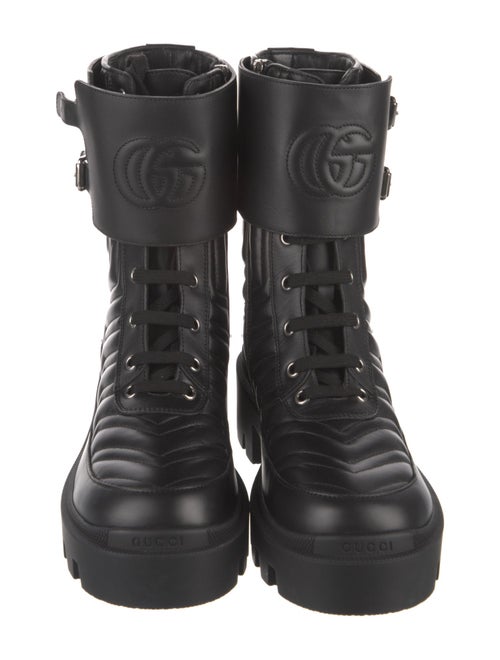Gucci Leather Combat Boots